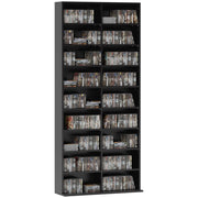 Libreria porta CD DVD Blu-ray ¨C Xylo ¨C 18 scomparti nero 78,5x24x175 cm