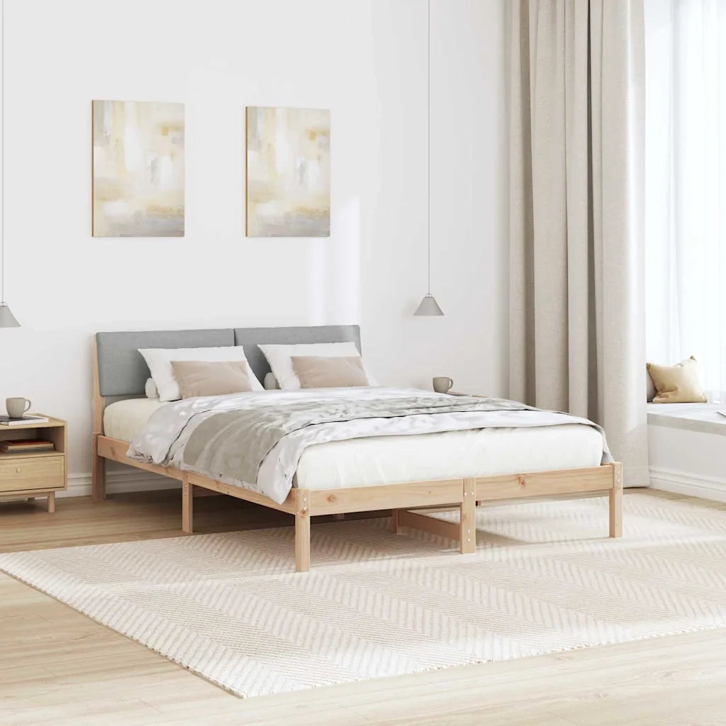 Struttura del Letto Marrone e grigio chiaro 150 x 200 cm 878529