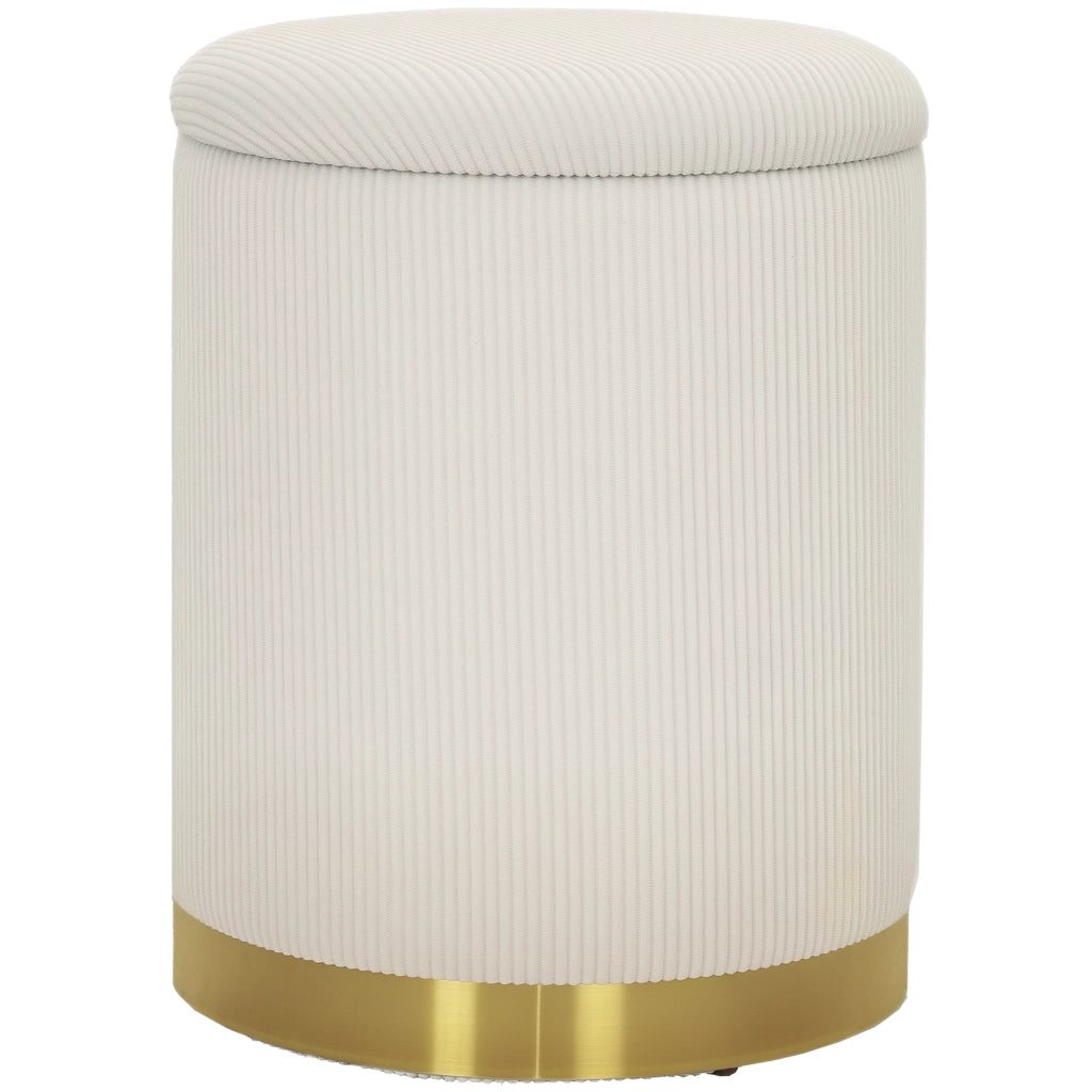 Tavolino contenitore con coperchio ¨C Minimal ¨C 36x36x44 cm crema