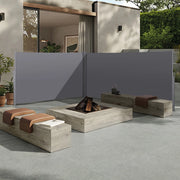 Tenda da sole laterale estensibile 3 m per balcone; terrazza e giardino; grigio scuro