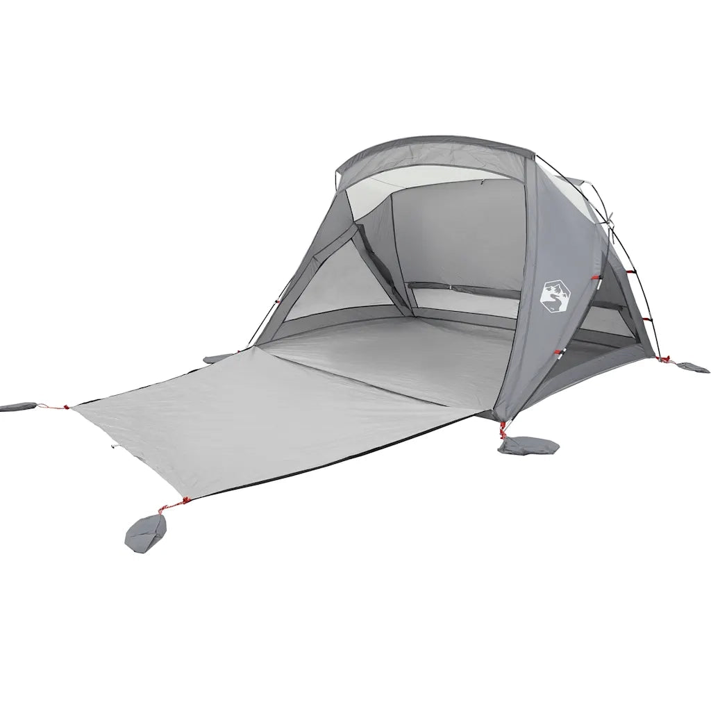Tenda da Spiaggia 2 Persone Grigia Impermeabile