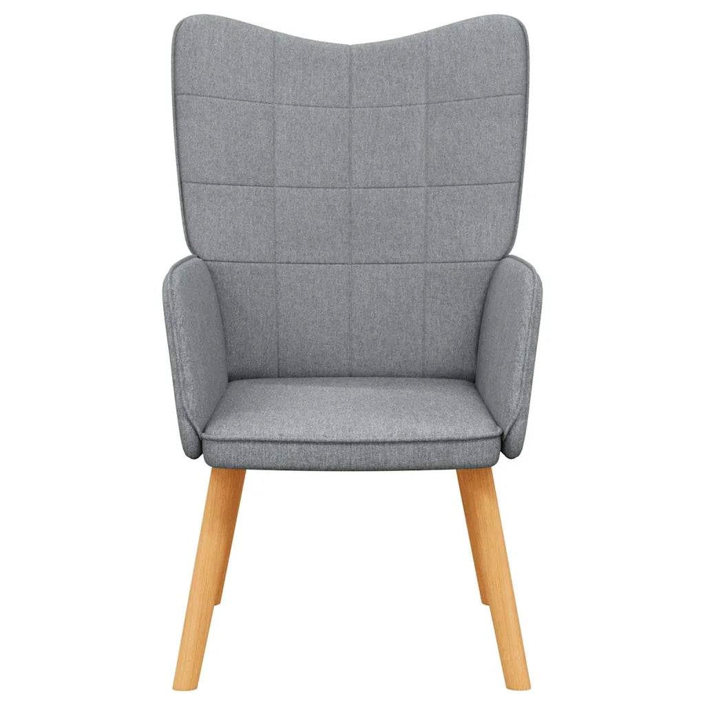 Divano Sedia-Poltrona Relax Grigio Chiaro in Tessuto 785672