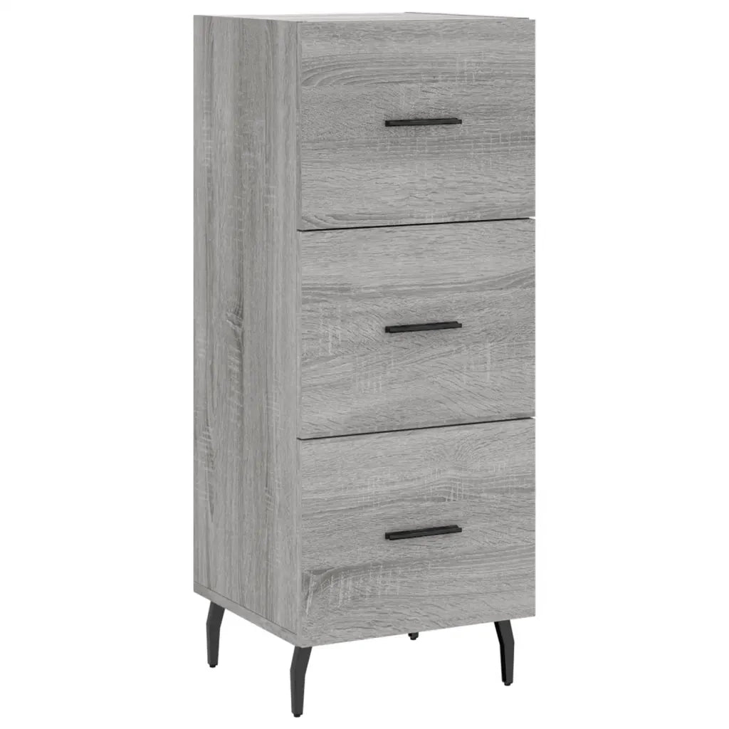 Credenza-Buffet-Armadio da cucina Grigio Sonoma 34,5x34x180 cm in Legno Multistrato 624293