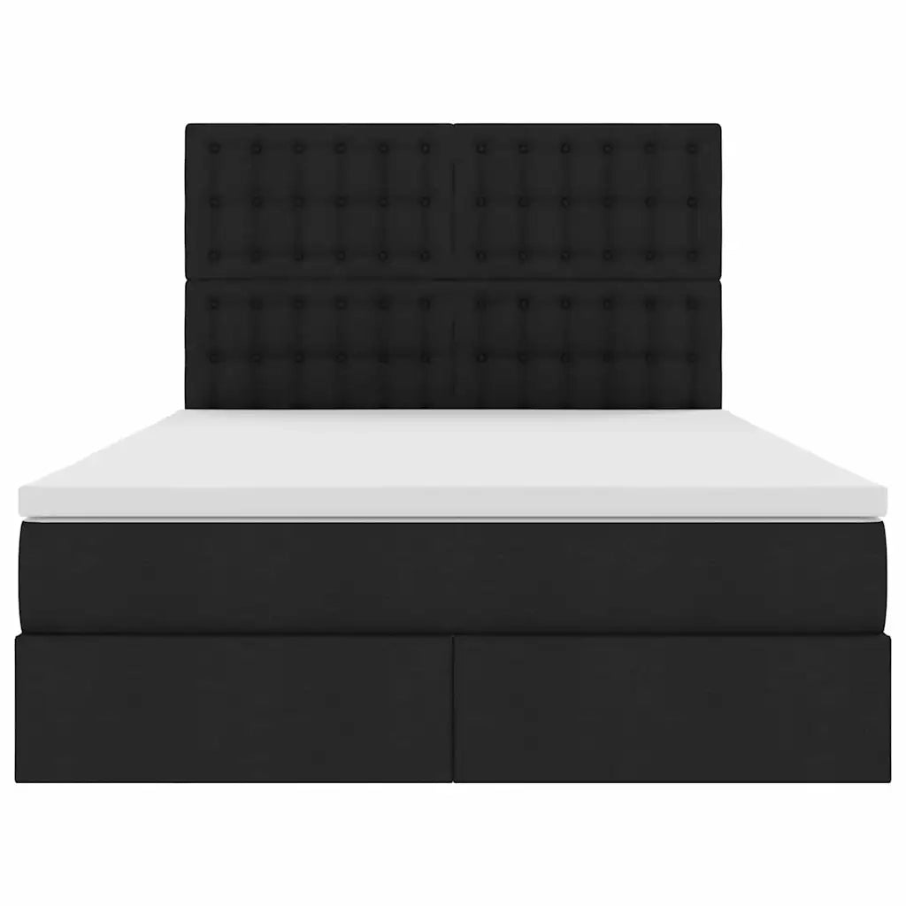 Letto con contenitore e materasso Nero 140 x 200 cm Poliestere 3371912