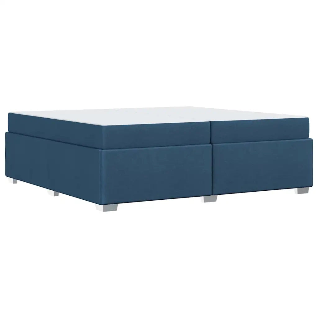 Struttura del letto con materasso Blu 200 x 200 cm Tessuto