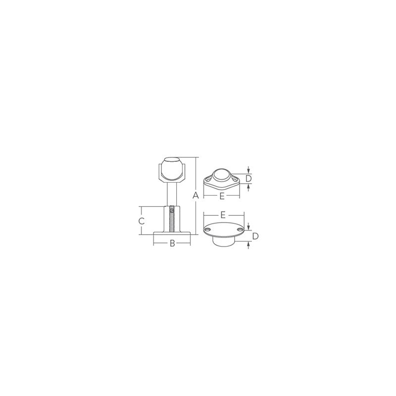 FERMAPORTE INOX 316 ORIENTABILE AISI 316 DOOR CATCH