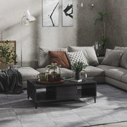 Tavolino Salotto Grigio Lucido 103,5x60x35cm Legno Multistrato 806030