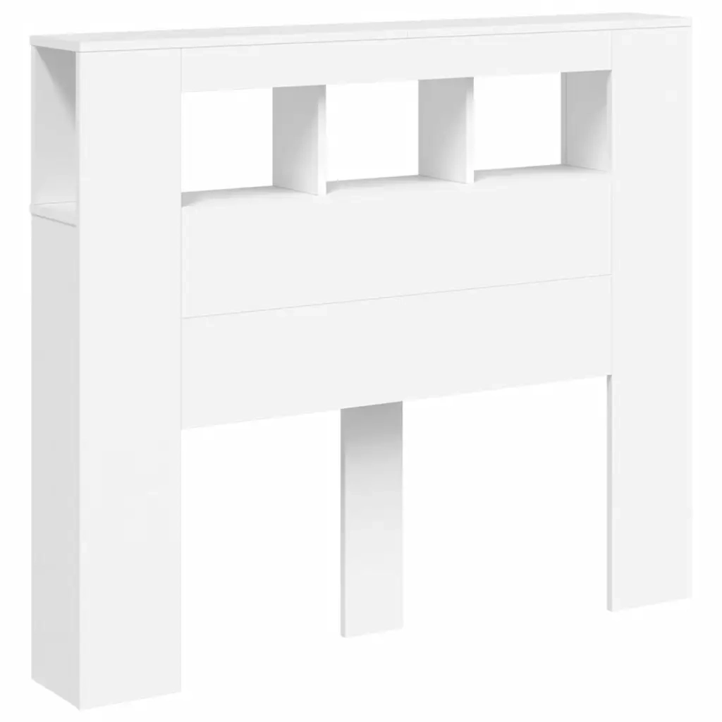 Testiera | Testata LED Bianca 120x18,5x103,5 cm Legno Multistrato