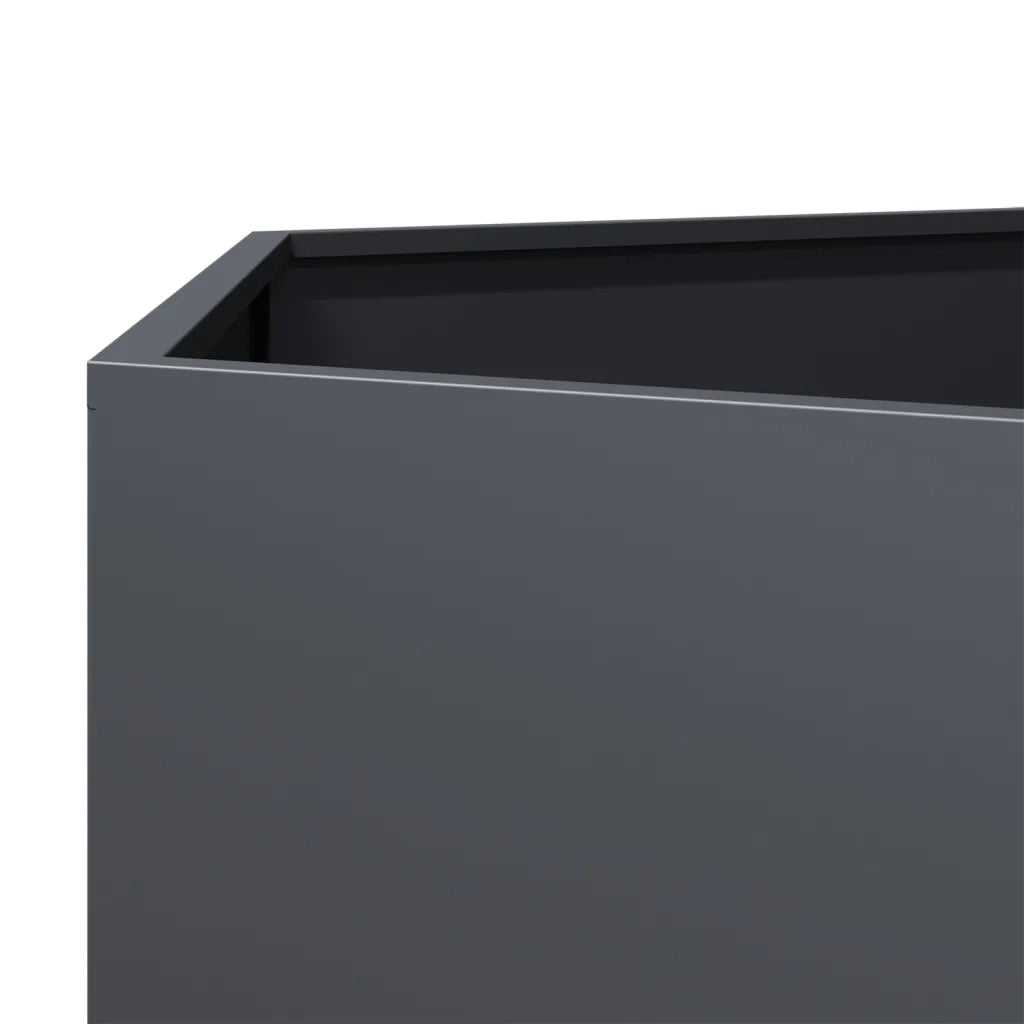 Fioriera da Giardino Antracite Esagono 138x120x45 cm in Acciaio 851138