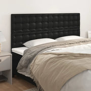 Testiera-Testata-Testiera Decorativa Nera 180x5x118/128 cm in Similpelle 577404