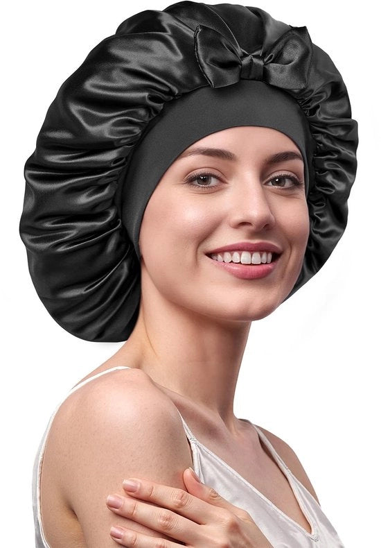 Banda per capelli in seta 100% - doppia cerniera - adattabile - idonea per capelli lunghi/crespi - comfort lussuoso - fascia per capelli