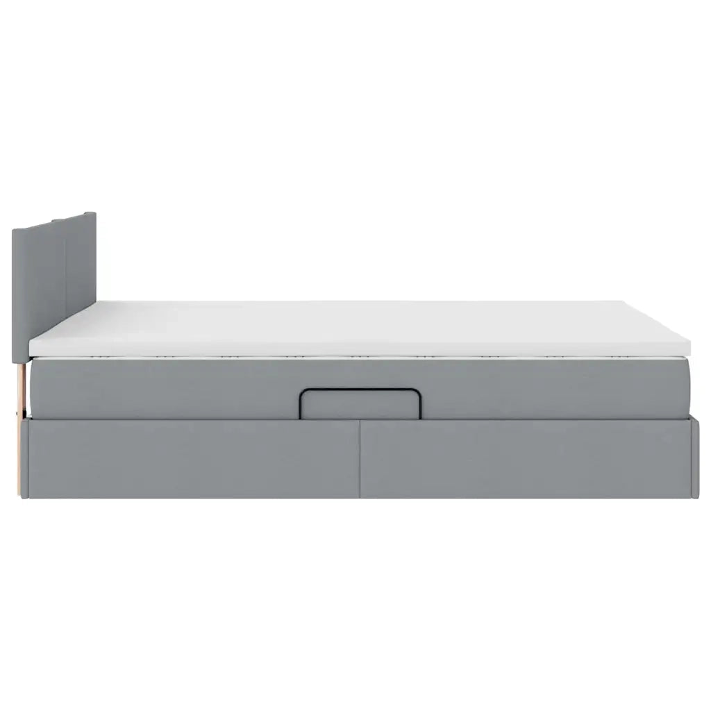Letto con contenitore e materasso Grigio chiaro 140 x 190 cm 3370443