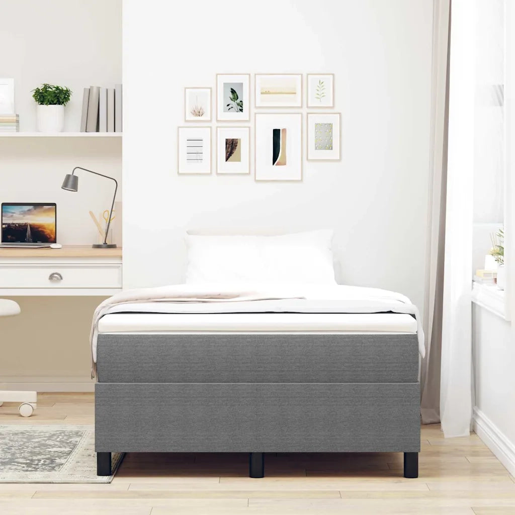 Letto a molle Grigio chiaro e bianco 120 x 190 cm 3337452