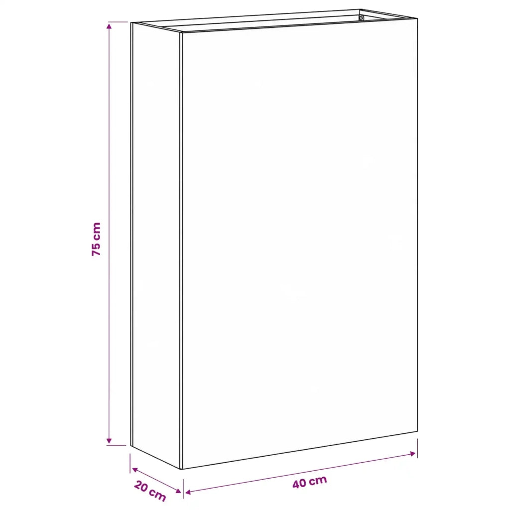 Vaso da giardino Verde Oliva 40 x 20 x 75 cm 8005434