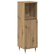 Armadietto da Bagno | Armadio da bagno Rovere Artigianale 30x30x100 cm Truciolato