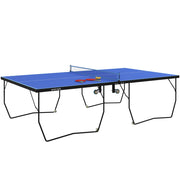 Tavolo da Ping Pong Pieghevole ¨C Xylo ¨C 8 Ruote, Telaio Acciaio, MDF, 274x152,5x76cm, Blu