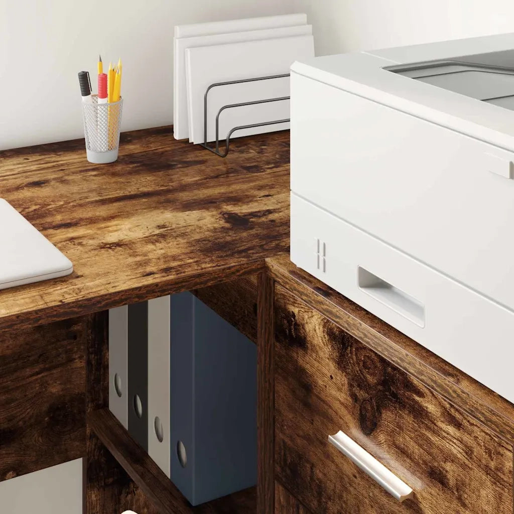 Scrivania ad angolo con cassetto Rovere fumé 102 x 88 x 75 cm 3337277
