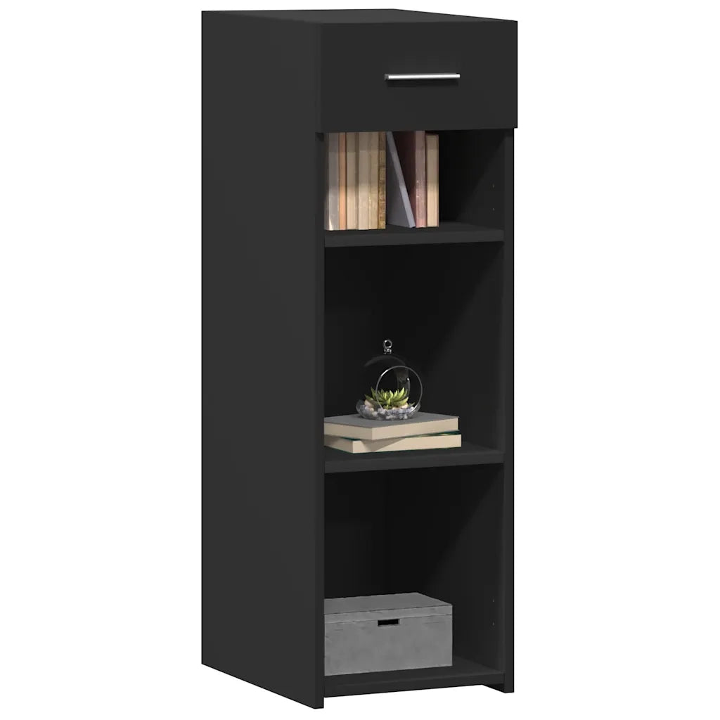 Credenza | Madia | Buffet da pranzo | Armadio da pranzo Nera 30x42,5x93 cm in Legno Multistrato