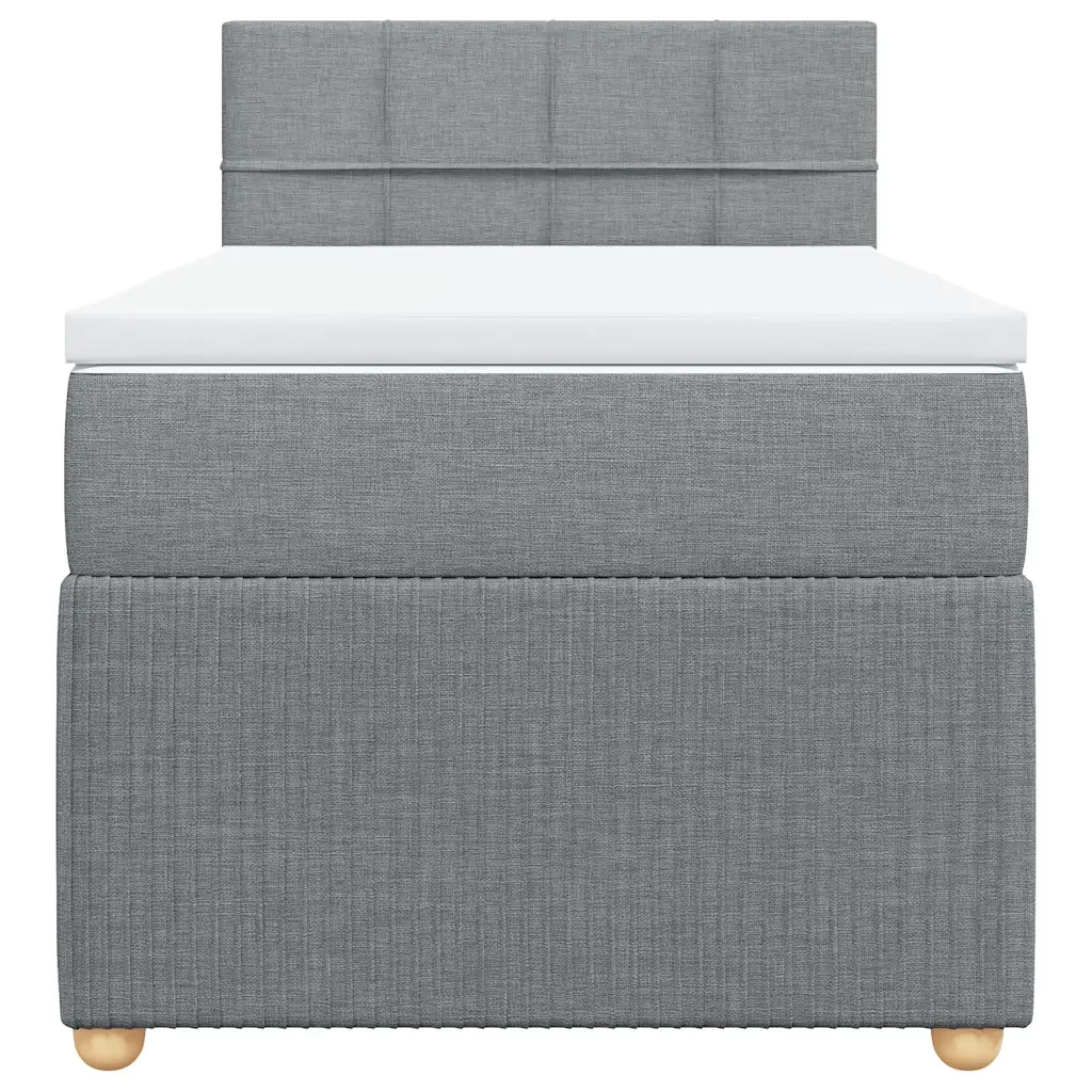 Giroletto a Molle con Materasso Grigio Chiaro 90x190 cm Tessuto 3289611