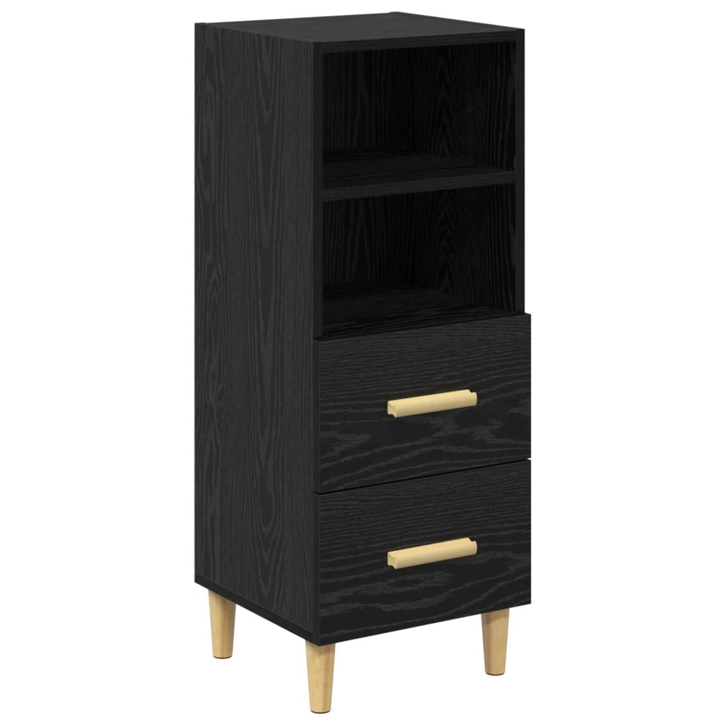 Credenza Rovere nero 34 x 34,5 x 90 cm Legno multistrato 880945