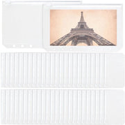 Ordinatori per documenti 50 unità - A6 documentali - Contenitori acqua-resistenti - Contenitori con chiusura a zip - Progetto trasparente - Dimensioni 10,7 x 18 cm