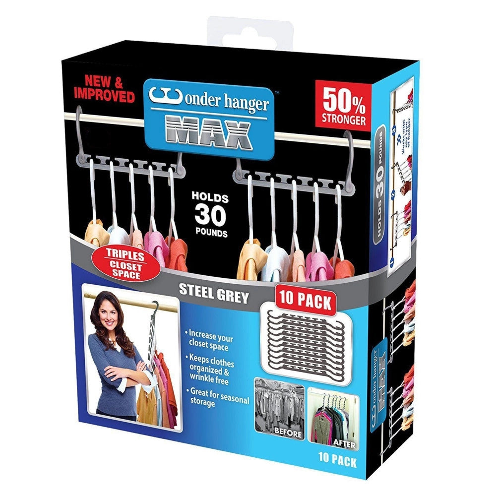 Trade Shop - Organizer Salvaspazio 8 Porta Stampelle Grucce Per Armadio Wonder Hanger Max -