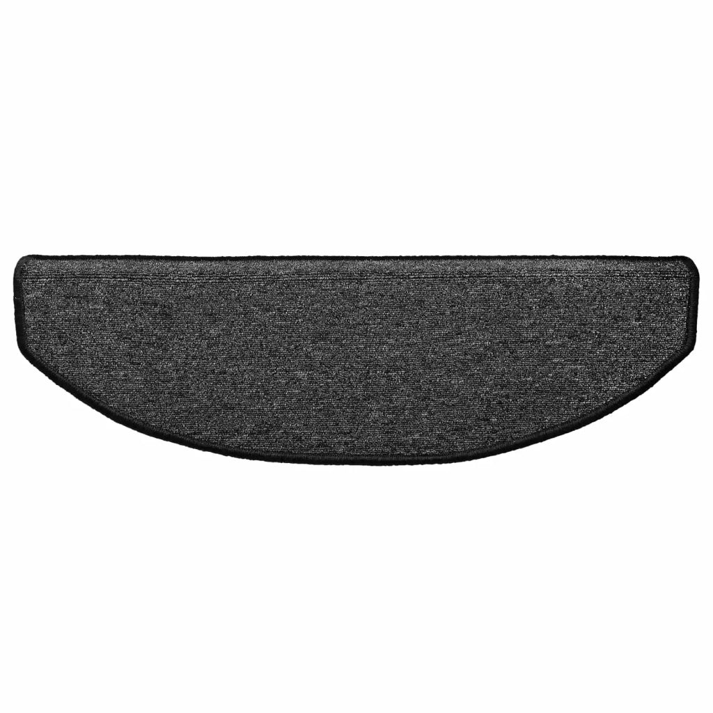 Tappetini per scale autoadesivi Semicircolare 15 pz | Gradini per Scale Antracite