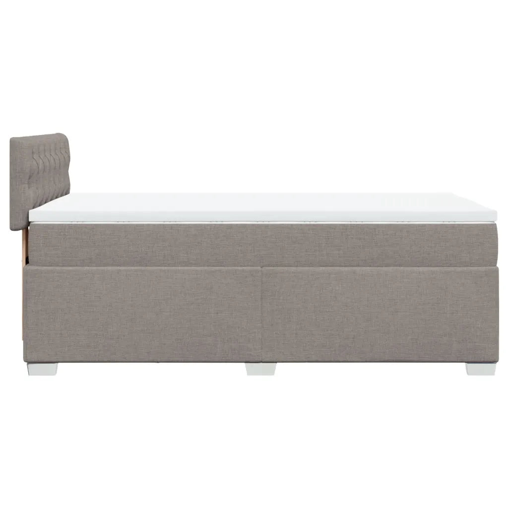 Giroletto a Molle con Materasso-Struttura Letto Tortora 80x200 cm inTessuto 825731