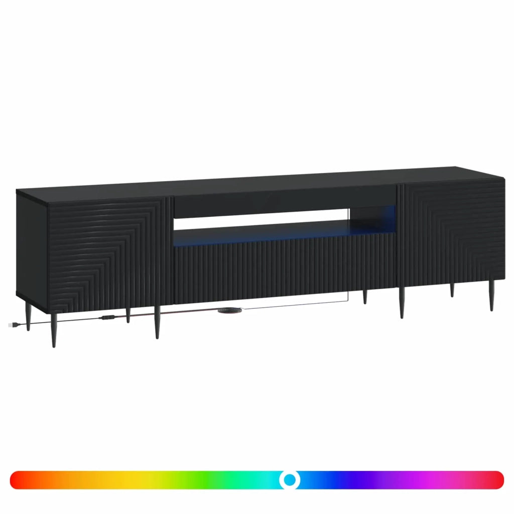 Mobile TV LED Nero Legno ingegnerizzato 896906