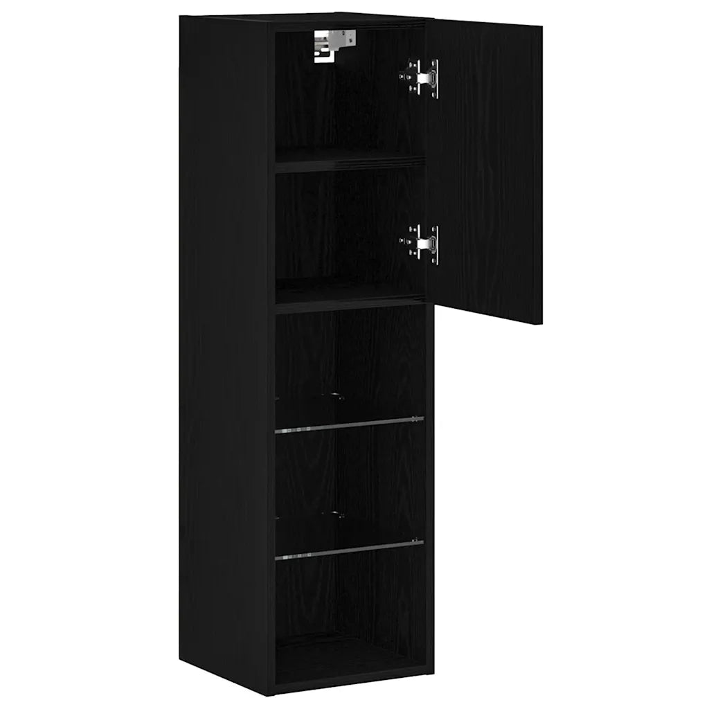 Mobile TV-Credenza per TV-Console TV Nero 30,5 x 30 x 102 cm Legno multistrato
