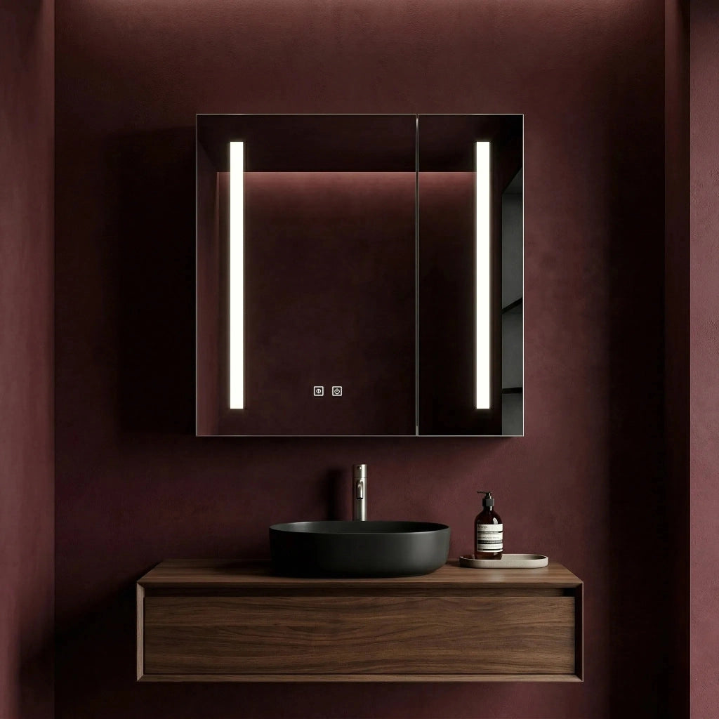 Armadietto Con Specchio Led M1015-60 60x65