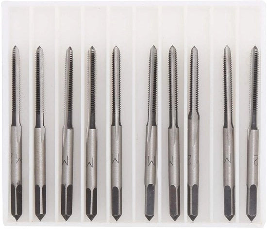 Set di coni metrici a 10 pezzi in acciaio di carbonio con dente a dente retto - facile da utilizzare - alta resistenza - set di coni a vite a dente coniche