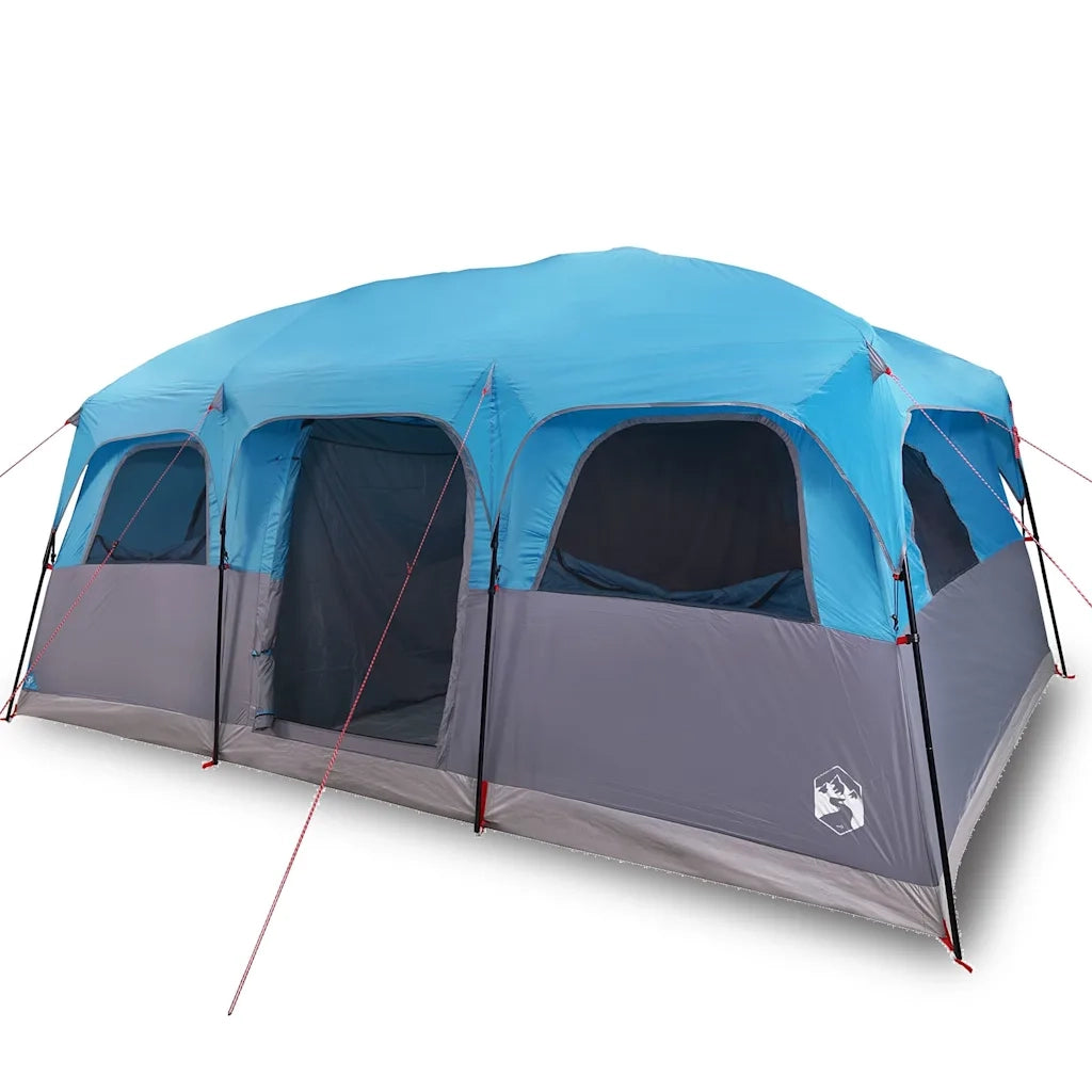 Tenda Familiare Cabina per 10 Persone-Tenda da campeggio Blu Impermeabile