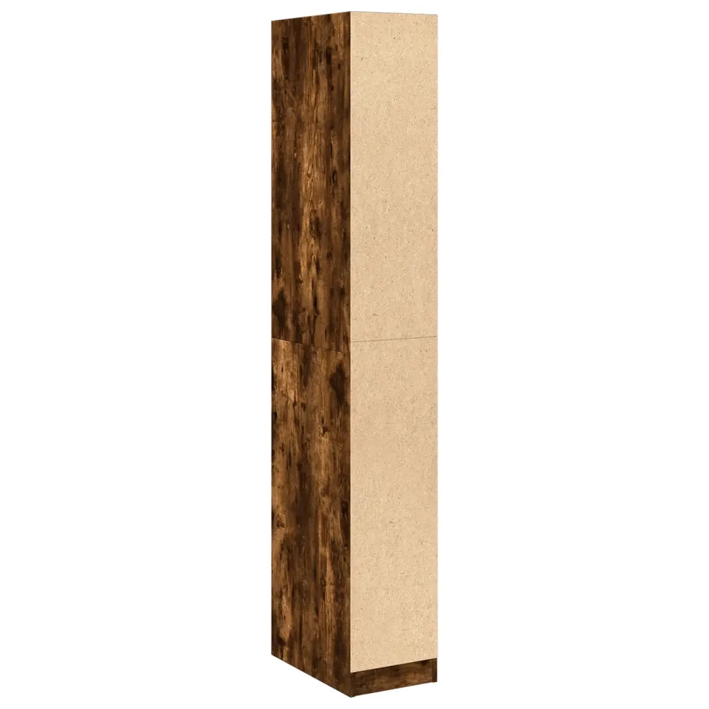 Armadio Rovere Fumo 30x50x200 cm in Legno Multistrato
