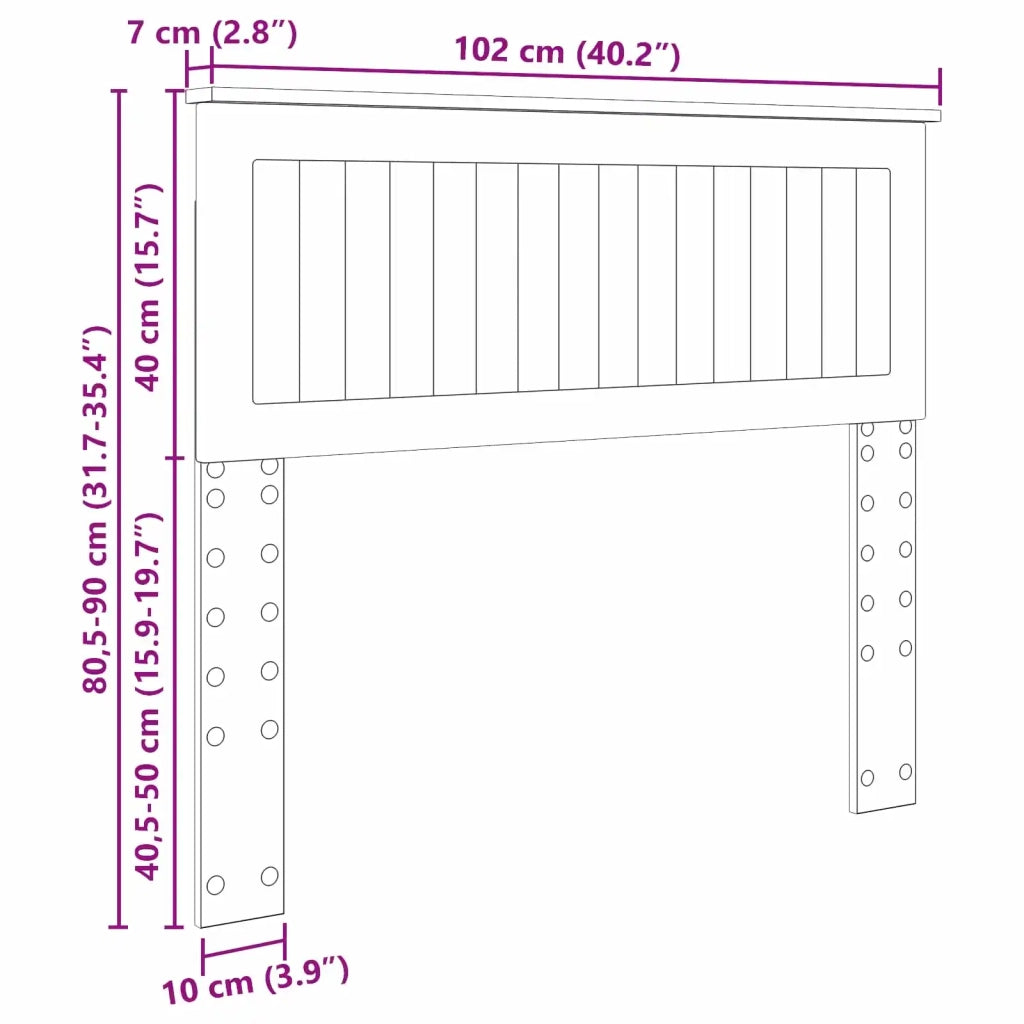 Testiera | Testata Grigio cemento Legno multistrato