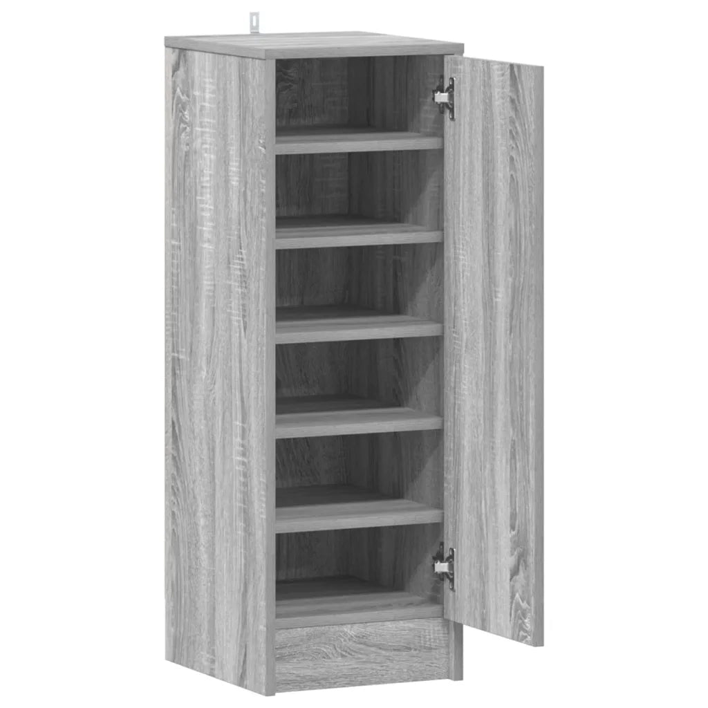 Scarpiera-Scaffale per scarpe Grigio Sonoma 32x35x92 cm in Legno Multistrato
