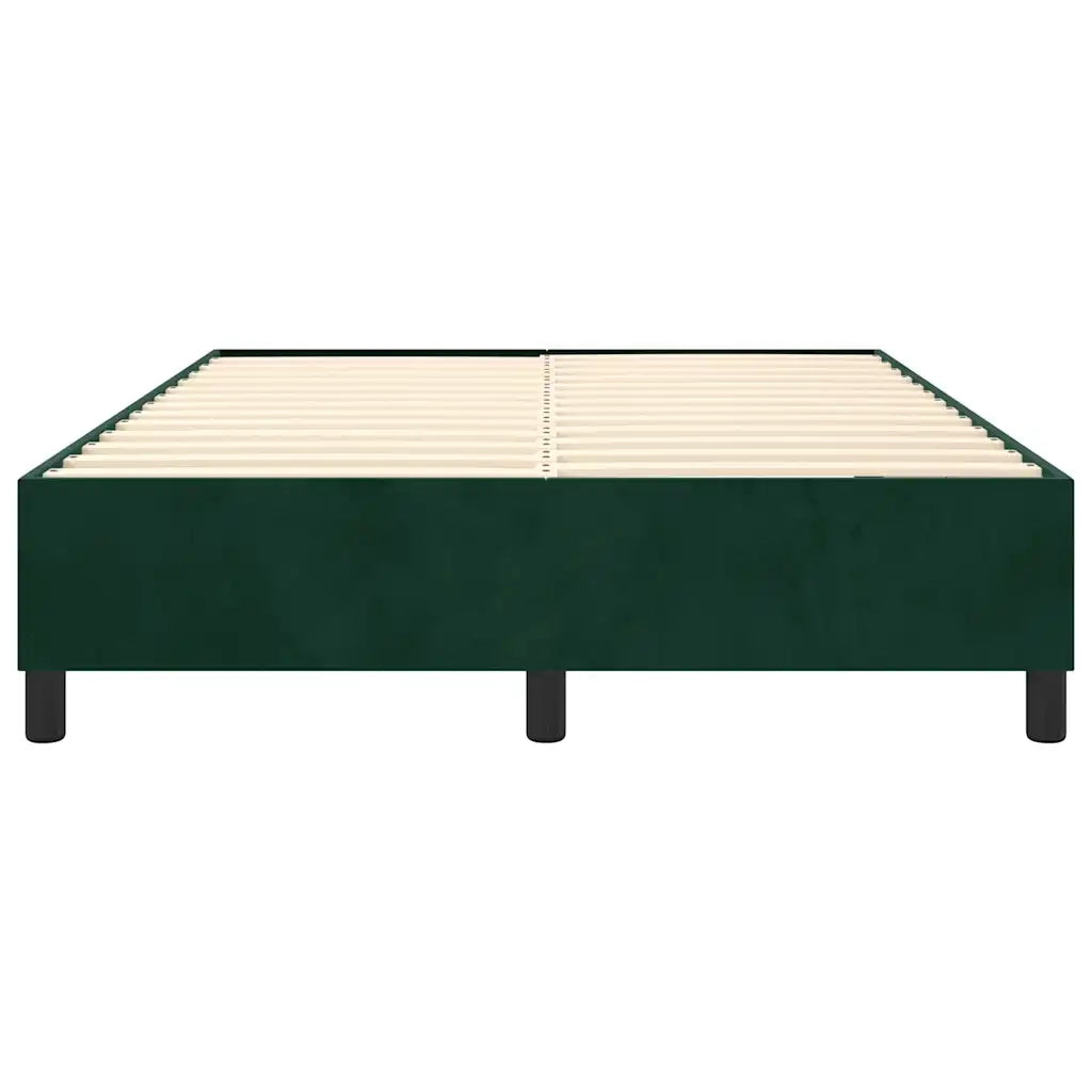 Letto matrimoniale | Letto per adulti | Struttura Letto a Rete a Molle Verde Scuro 140x200 cm in Velluto