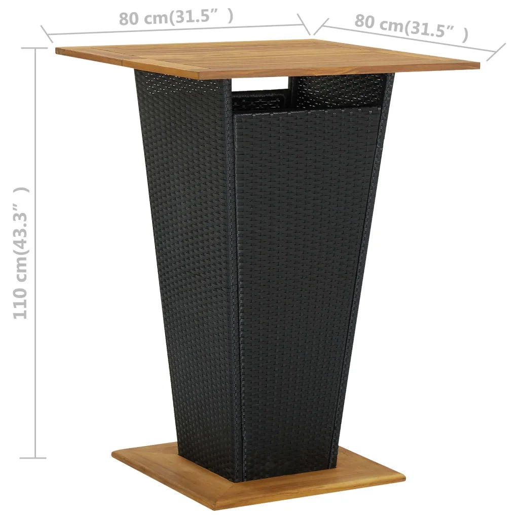 Set Bar da Giardino 5 pz Nero 3064870