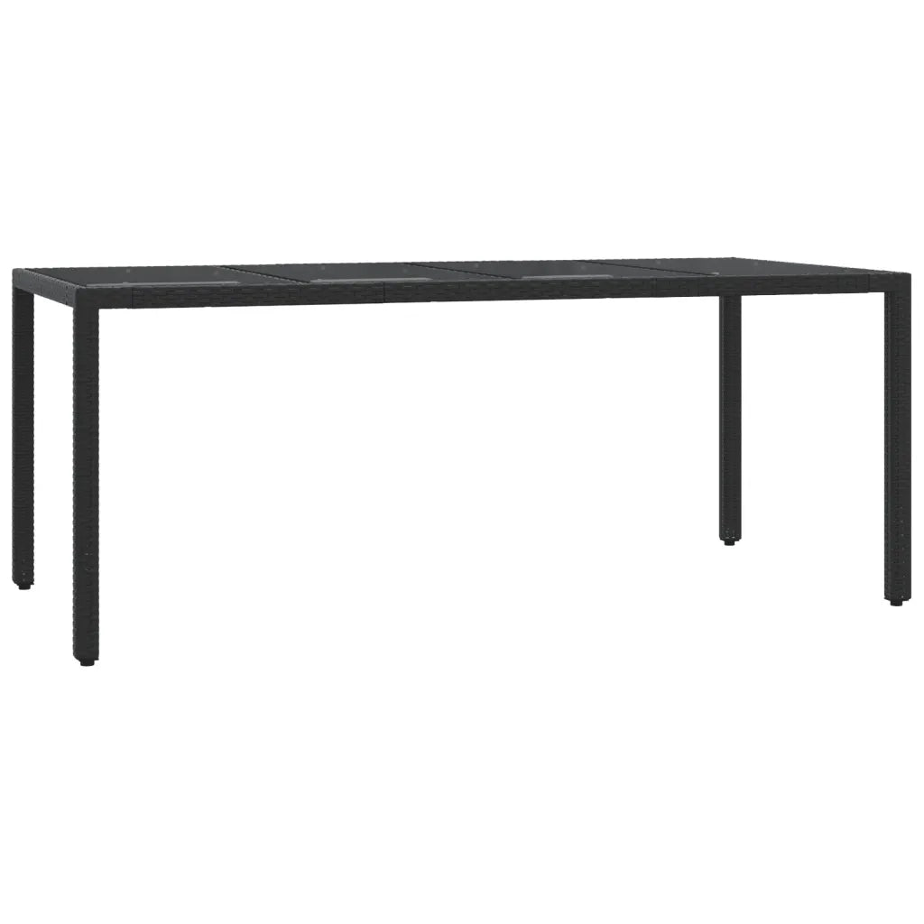 Set da Pranzo da Giardino 7 pz Nero con Cuscini in Polyrattan 3211846