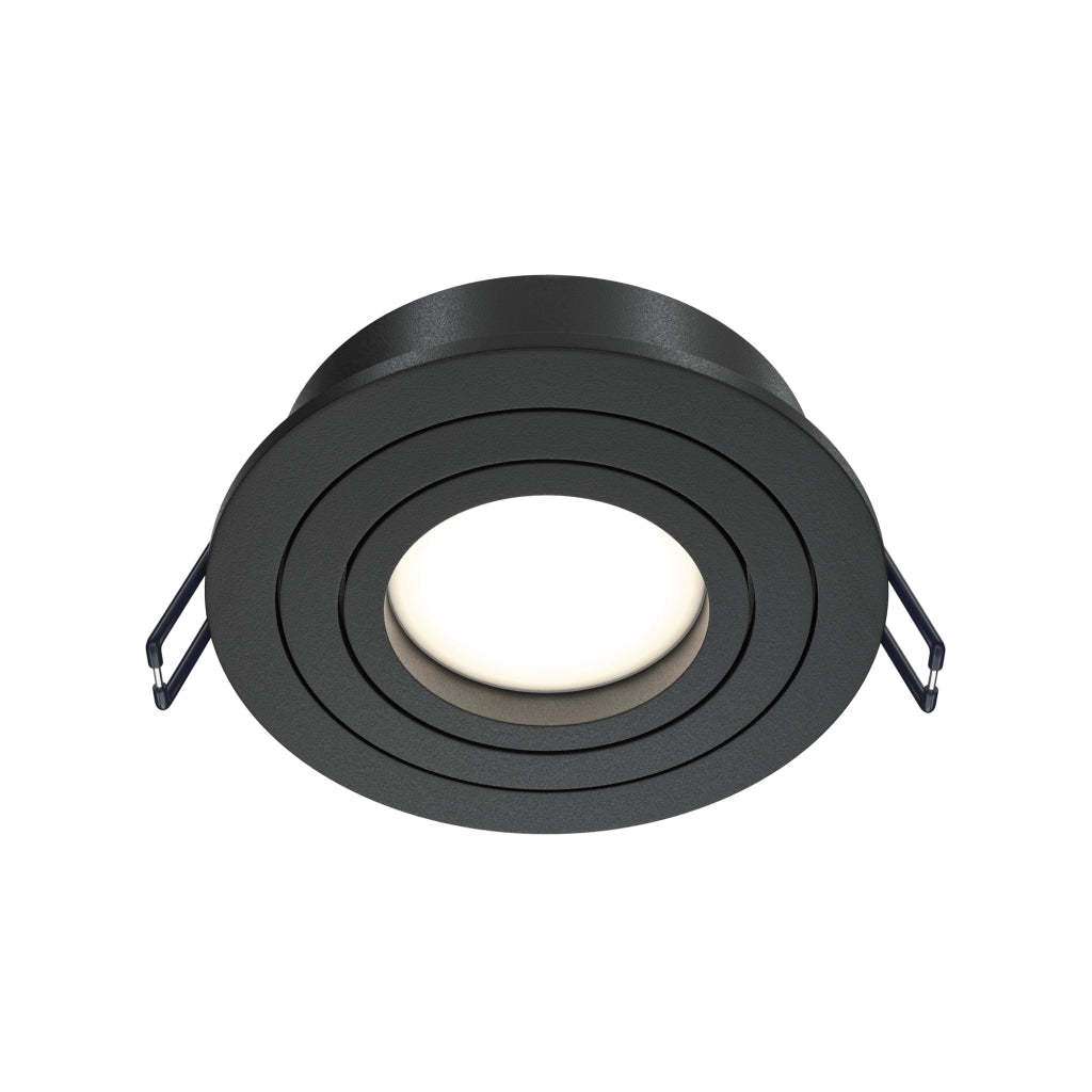 Faretto tondo incasso Maytoni Atom DL023-2-01B nero GU10
