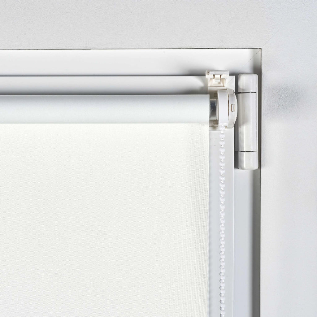 Tenda a Rullo Avvolgibile Oscurante EasyFix, Facile Da Installare, Fissaggio a Clip Senza Viti Bianco 45x180 cm