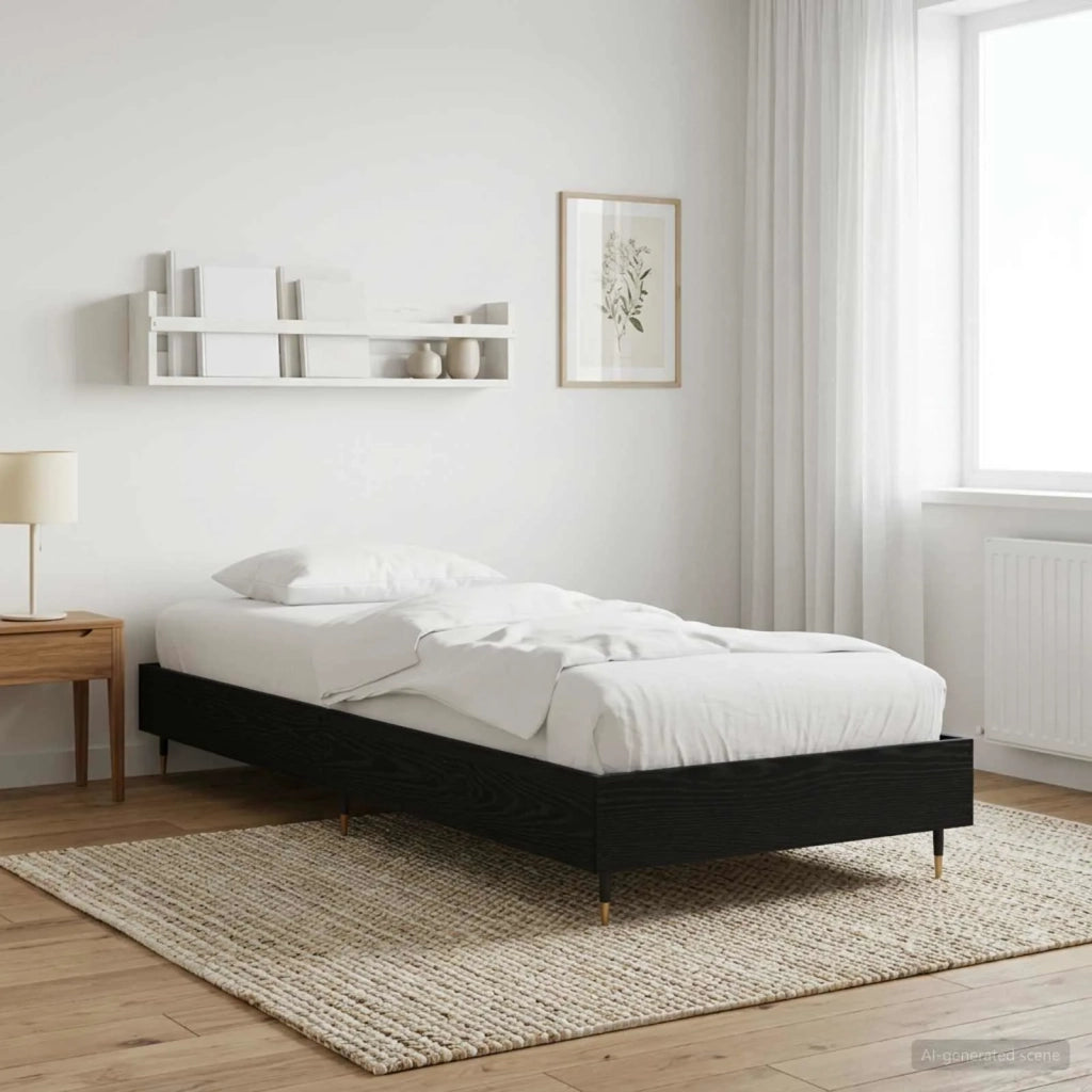 Struttura del letto Rovere Nero 80 x 200 cm 8009055