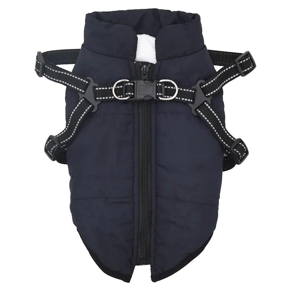 Cappotto Cani Imbracatura Impermeabile Riflettente Blu Navy L24 CFW4052845