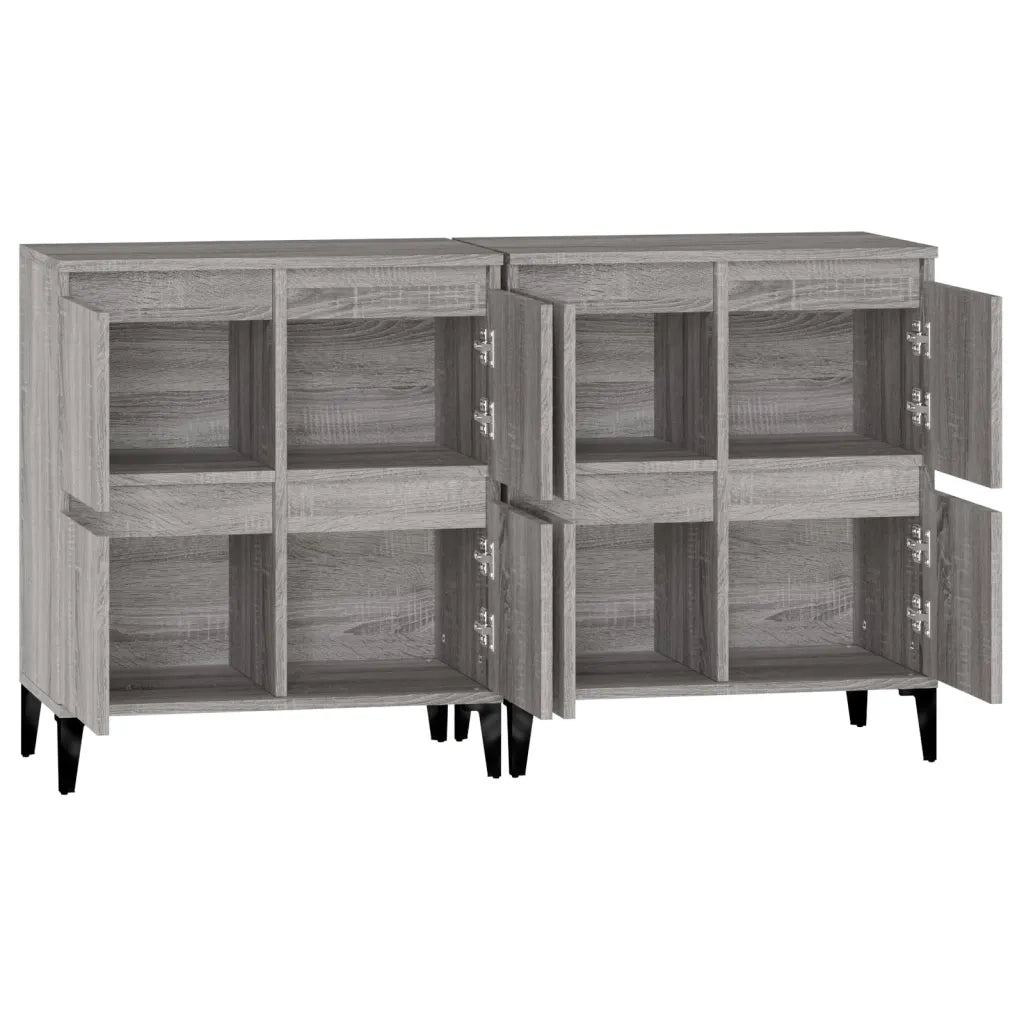 Credenze 2pz | Madia | Buffet da pranzo | Armadio da pranzo Grigio Sonoma 60x35x70 cm in Legno Multistrato
