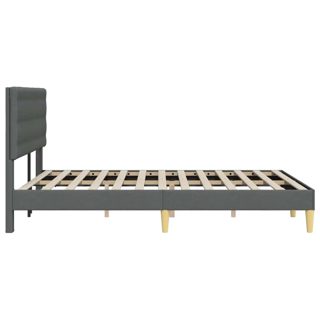 Struttura del letto-Giroletto Grigio Scuro 160 x 200 cm Tessuto 172821