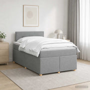Letto box spring con materasso Grigio Chiaro 120 x 200 cm 3450930