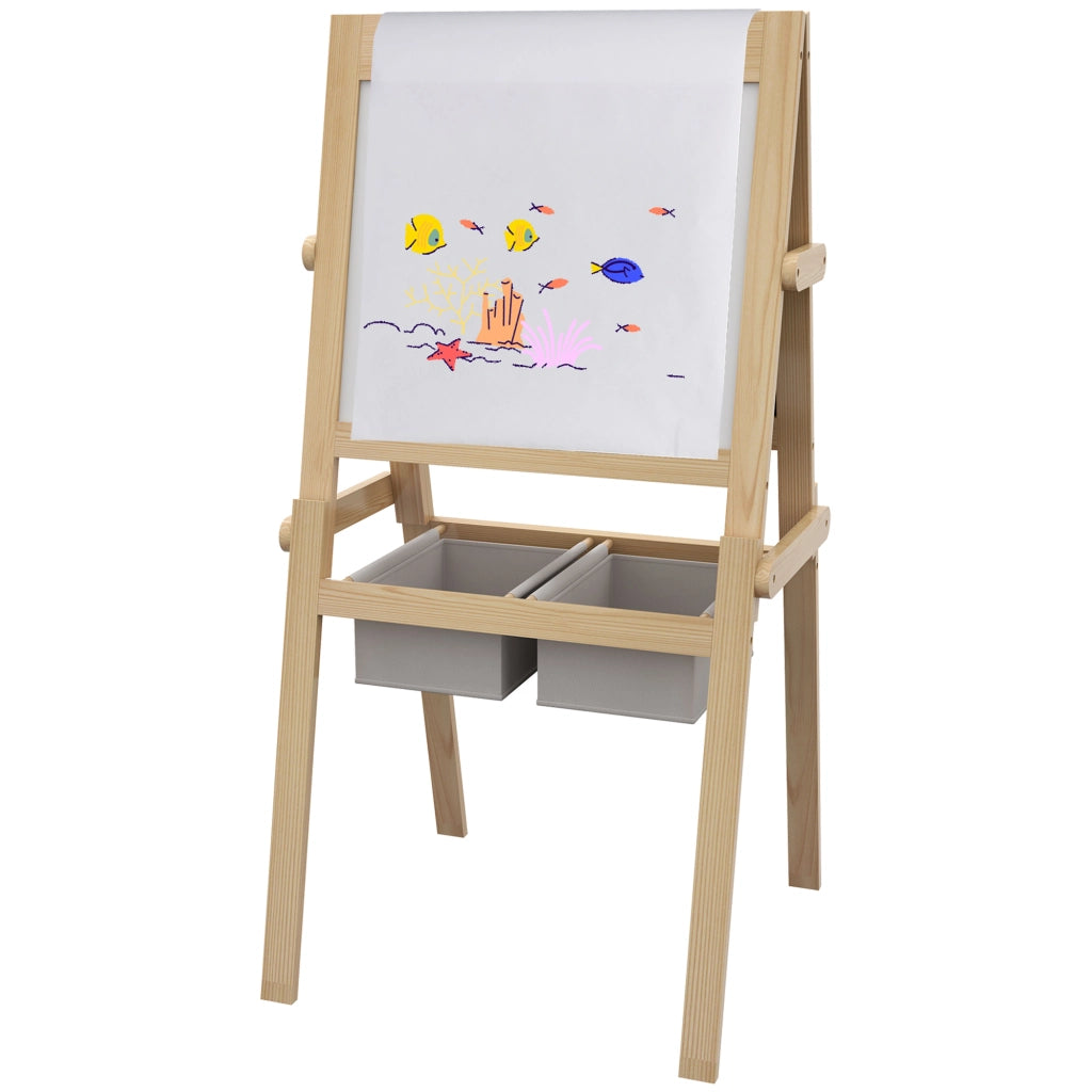 Tavolo da disegno per bambini ¨C zephmum ¨C ardoise e bianco 58x50.5x109 cm