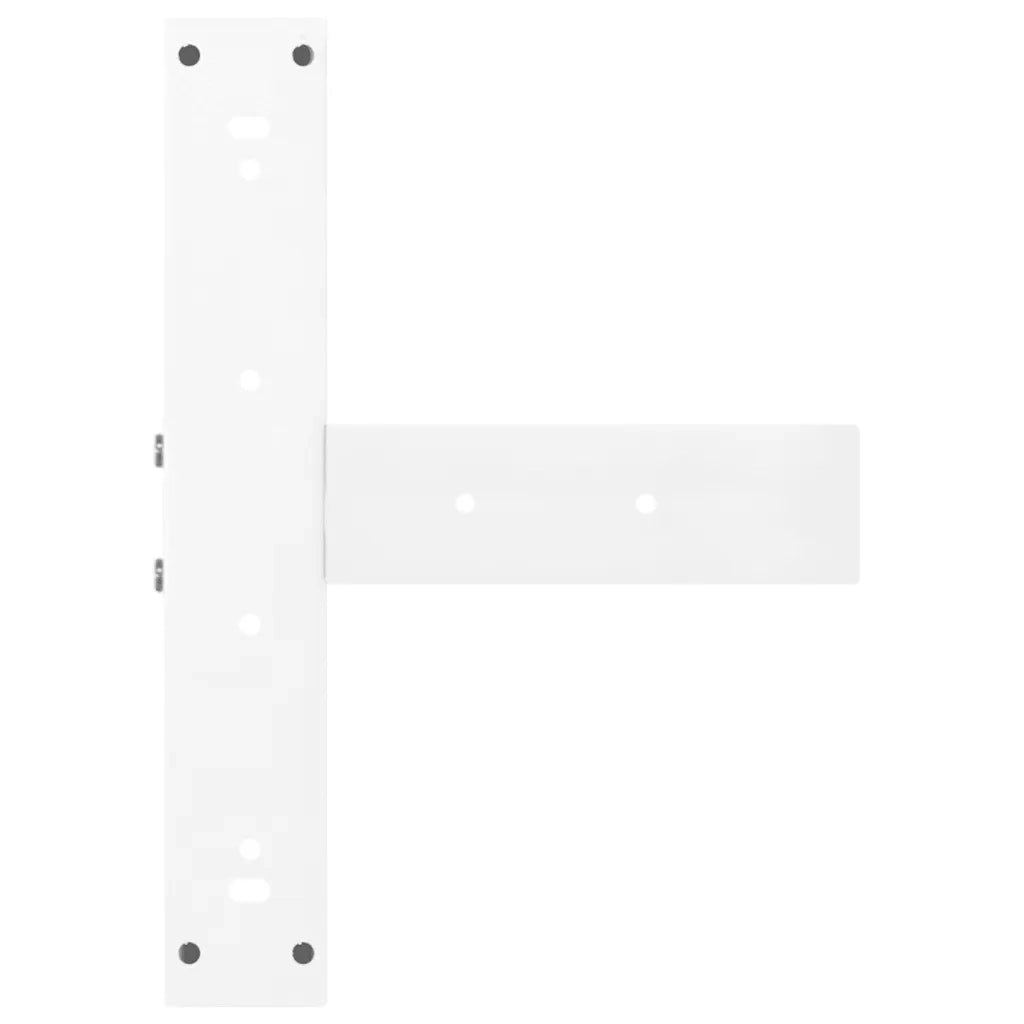 Gambe per tavolo da bar a forma di T 2 pz | Piede del tavolo bianche 50x35x(90-91) cm in acciaio