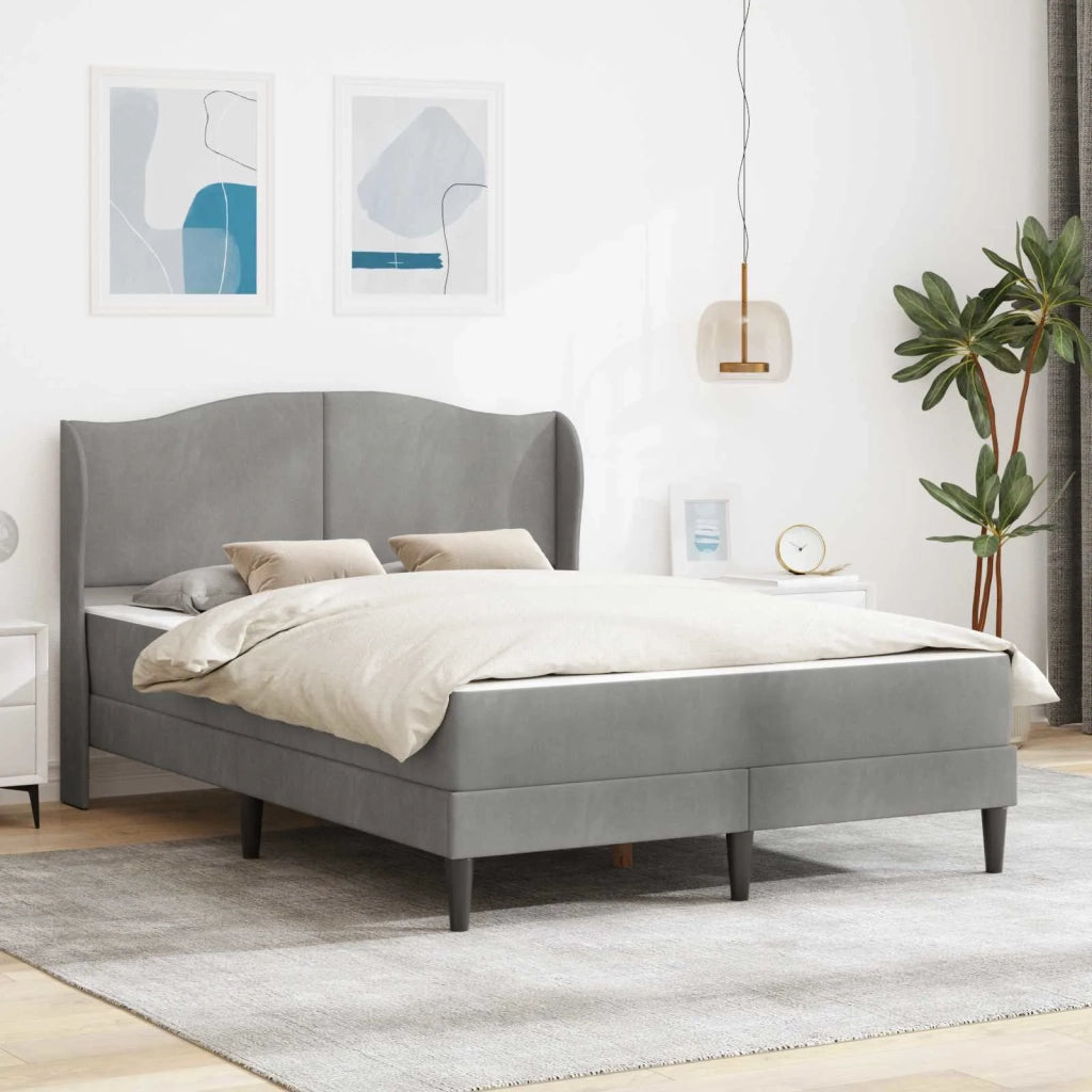 Struttura del letto Grigio Chiaro 120 x 200 cm Velluto 3415196