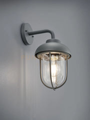 DUERO APPLIQUE DA ESTERNO DOWN FUSIONE DI ALLUMINIO VERNICIATA ANTRACITE CON DIFFUSORE VETRO TRASPARENTE IP44 H.33CM 1 LUCE ATTACCO E27
